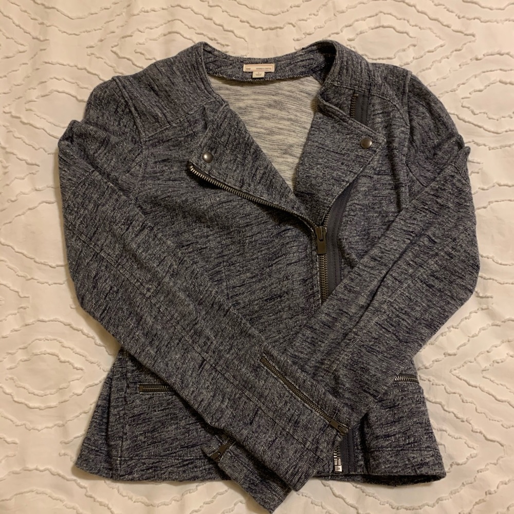 Gap knitted moto jacket